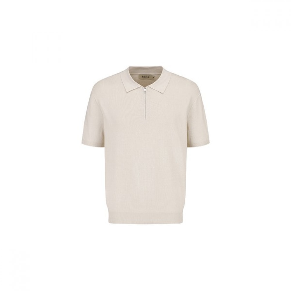 [ジョージア] メンズ) ミラクールショートスリーブハーフジップアップカラーニット_AEF2EU1101LBE 5,558円