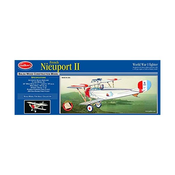 GUILLOW s Nieuport II 203 Powered Balsa Flying Model Kit 並行輸入品