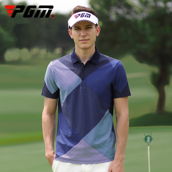 Pgm 夏用 メンズウェア ゴルフメンズウェア 半袖シャツ 半袖ポロシャツ ボーダー 吸汗 弾力性 通気性 カジュアル おしゃれ Yf3 ポロシャツ 最大10 Offクーポン Www Quartzhotel Mx