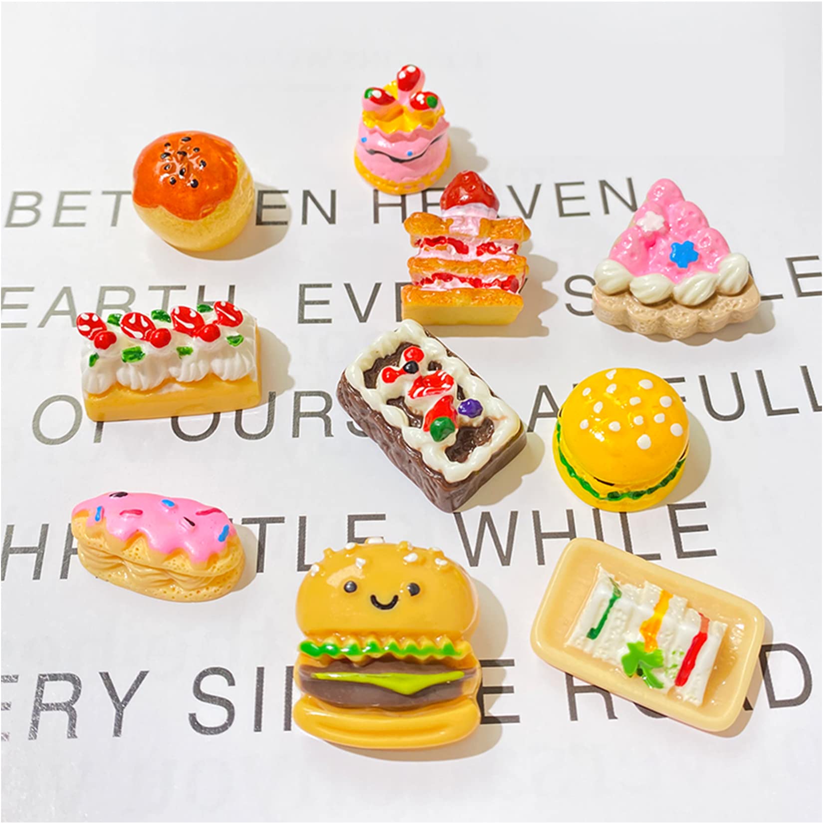 Gynyenレジンパーツ/デコパーツ/ホイップデコ/ケーキ/スイーツ/デコレーション/樹脂製/DIYパーツ/ハンドメイド素材/手芸材料/チャーム/ピアス/アクセサリー/クラフトデコレーション/ヘアパー