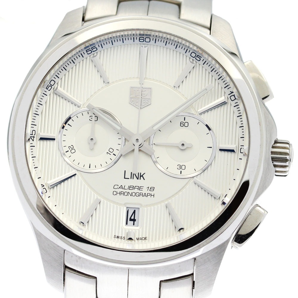 タグホイヤー TAG HEUER CAT2111 リンク キャリバー18 クロノグラフ 自動巻き メンズ 良品 保証書付き_872445【中古】