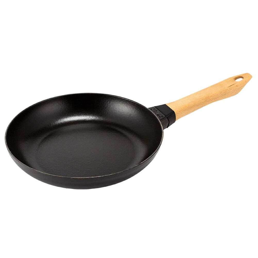 鍋 ウッドハンドル フライパン 24cm ホーロー キッチン用品 40511-951 ブラック