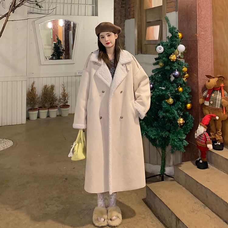 ムートンボアロングコート ボアジャケット ムートンコート ロングコート ベルベット ラムウールコート ジャケット コート アウター 冬 a4115 6,142円