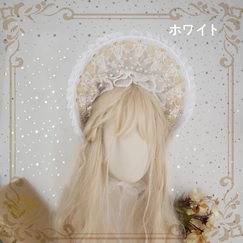 ロリータ ボンネット 帽子 ロリィタ ヘッドドレス カチューシャ クラシカル クラロリ 甘ロリ ゴシック ゴスロリ コスプレ 選べる7色