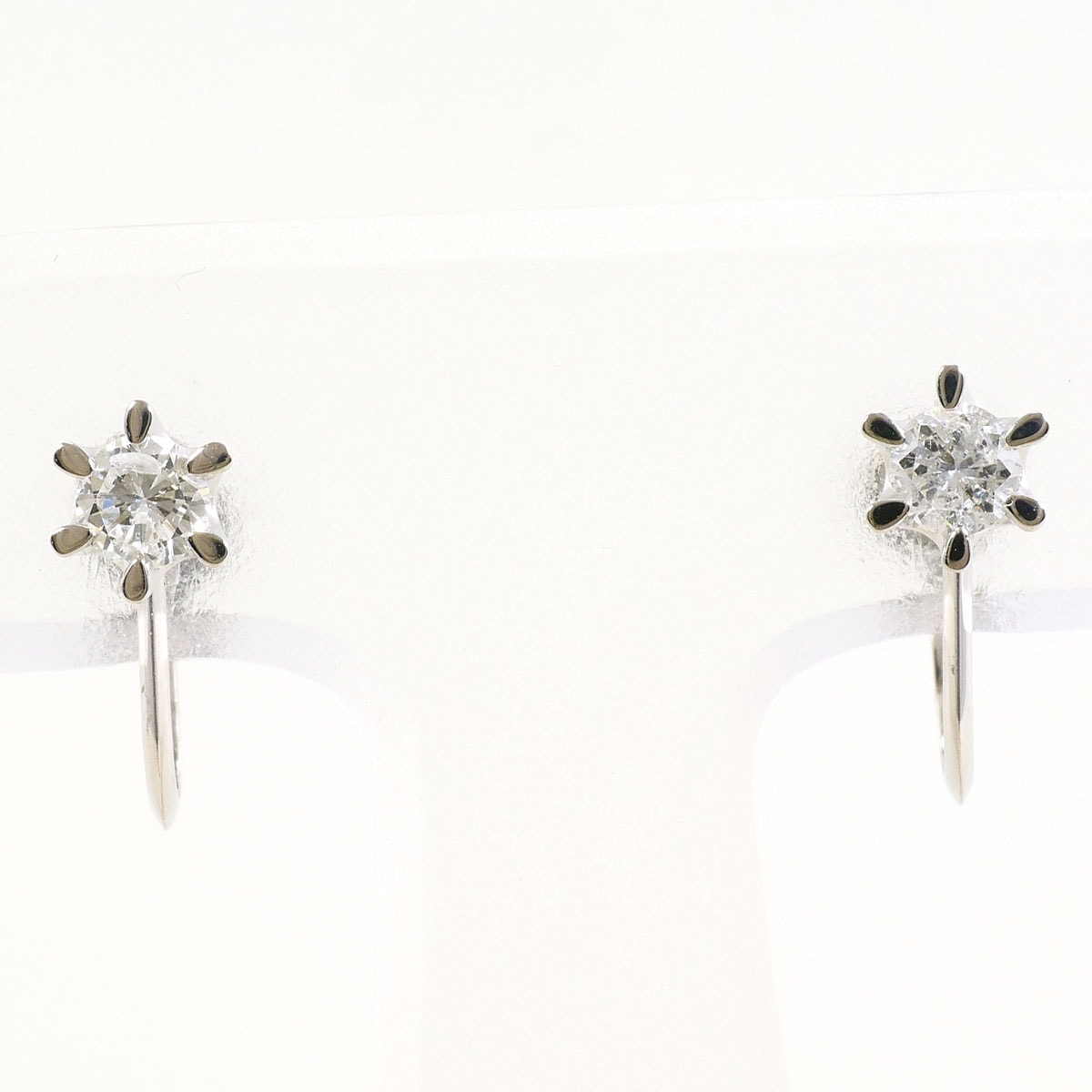 PT850 プラチナ イヤリング ダイヤモンド 0.18ct 総重量約1.9g 中古