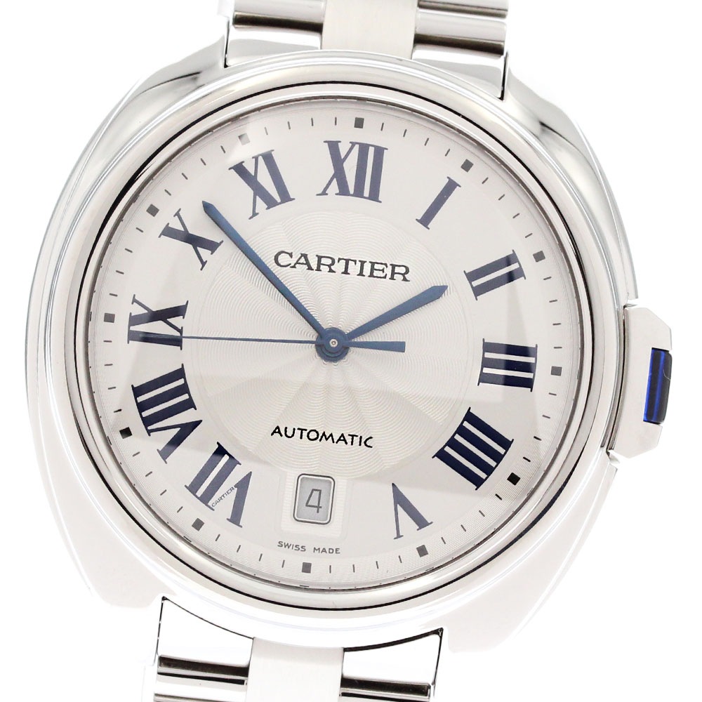 カルティエ CARTIER WSCL0007 クレ ドゥ カルティエ デイト 自動巻き メンズ 極美品 _878988【中古】