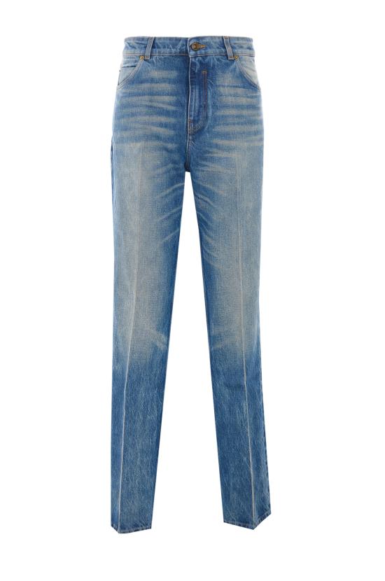 BALMAIN Women Denim Pants MI070DG10 6AW Blue