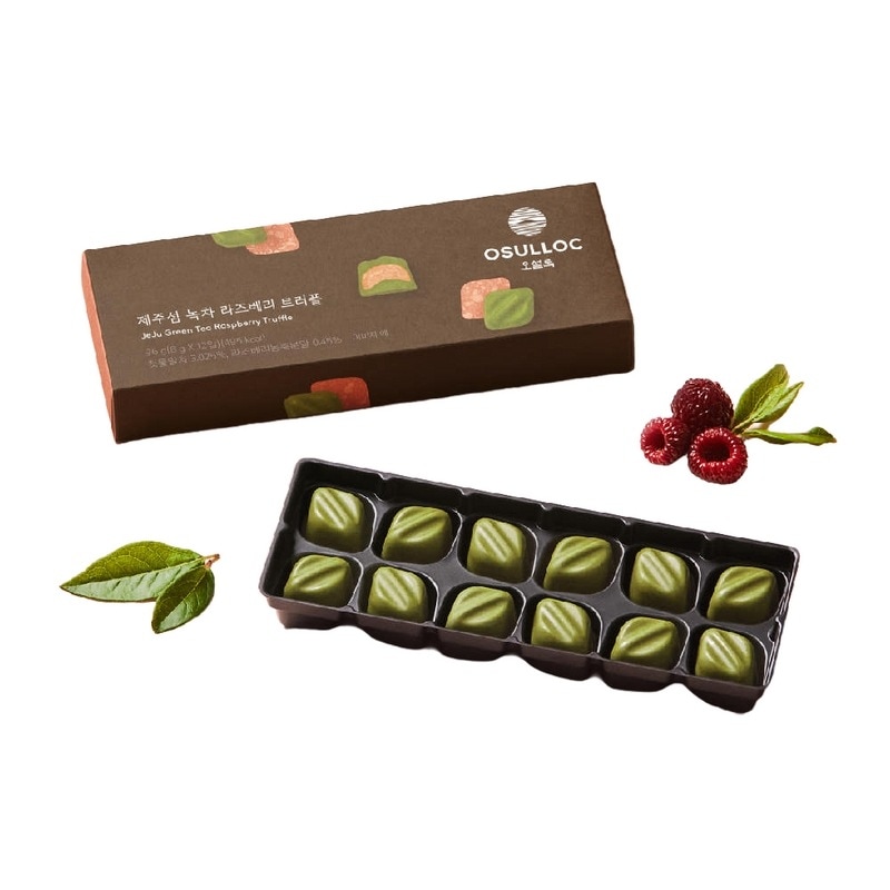 オソロク済州島緑茶ラズベリートリュフ1個+1個