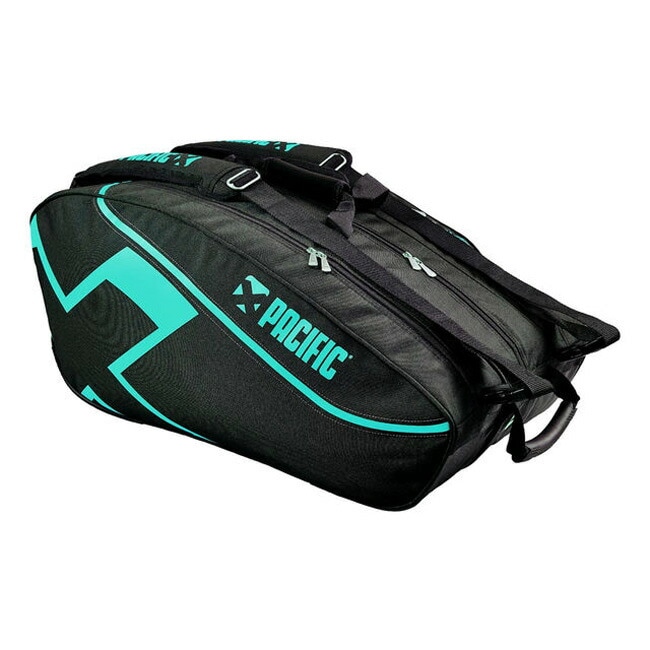 １２本収納 パシフィック(Pacific) Xツアー ラケットバッグ 2XL テニスバッグ PC-7143.00-35 ブラック×ペトロール(22y12m)