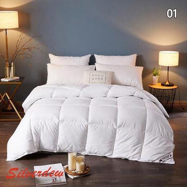 秋冬物　ホワイトグースダウン　羽毛布団　シングル　2キロ　2.5キロ　3キロ　４キロ　掛け布団　保温　防寒　寝具　暖かい　ふわふ