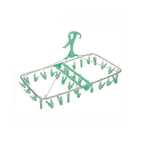 [5セット] オーエ アルモアスマート 角ハンガー32P グリーン 84713X5