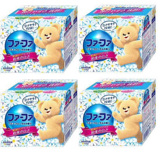 【まとめ買い】NS・ジャパン コンパクト粉末洗剤 洗濯用 ベビーフローラル 900G ×4個