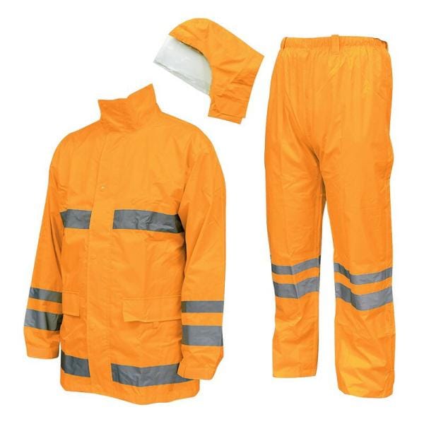 カヴァーワーク レインスーツF-8400 ケイコウオレンジ3L ワークサポート サポート用品 カッパ ヤッケ