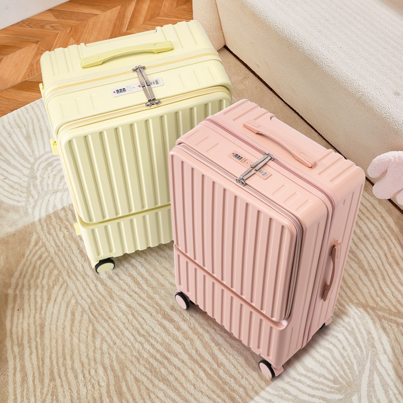スーツケース 女性用 学生 20 前面 開口部 ノートパソコンポケット 大容量 キャリーバッグ 旅行 パスワードケース 28インチ 3点セット