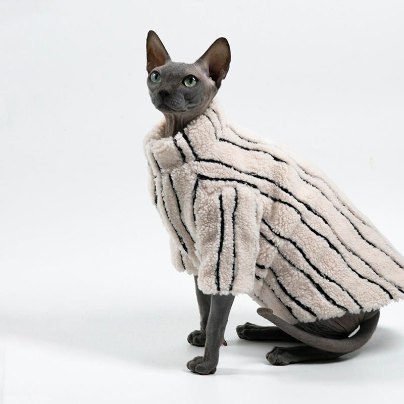 キャットウェア 猫 服 スフィンクス ネコ エレガント 厚い コート 冬 寒い対策 ペット 防寒 オシャレ あったか ペット 防寒 オシャレ あったか