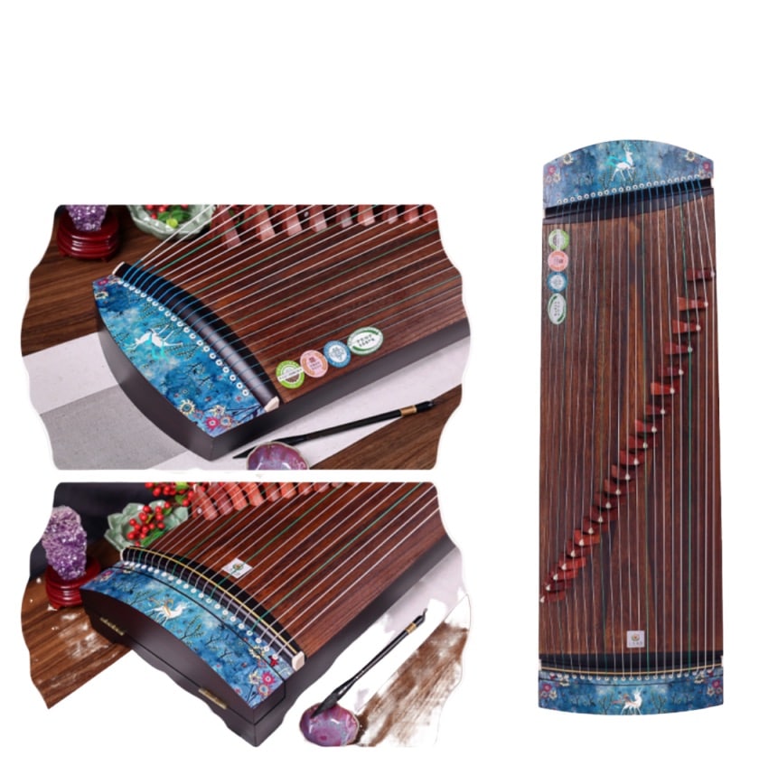 筝携帯型100cm神鹿花園模様中国弦楽器