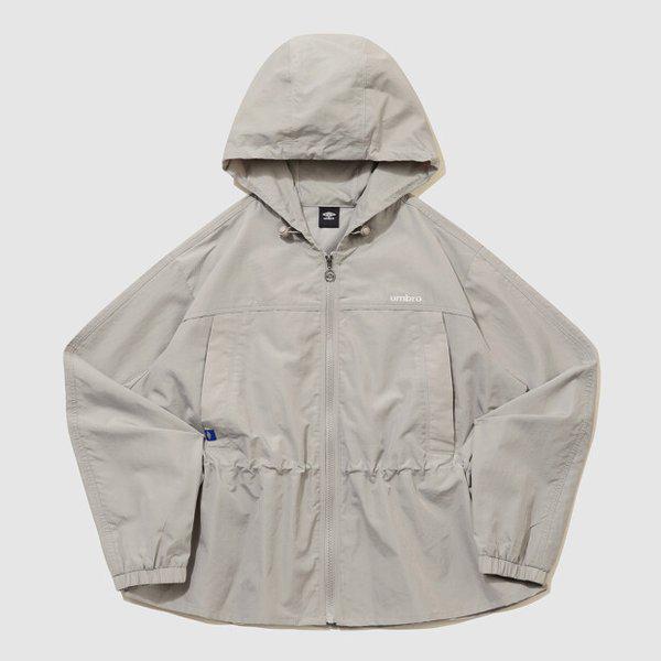 ウーマンズ トラック フード ウインドブレーカー ジャケット PLATINUM BEIGE UR122CJK12 PBE0