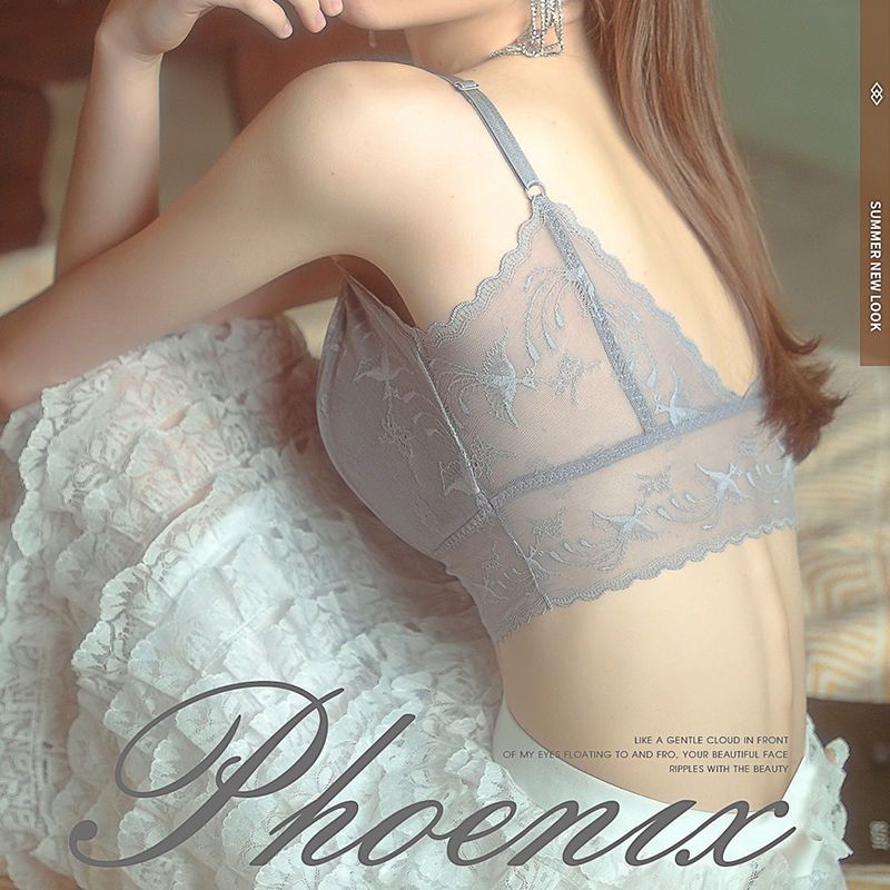 ブラジャー ノンワイヤー セクシー キュート 流行り たるみ防止 ギャザリング 軽薄 美背 レース メッシュ 調節可能 母の日