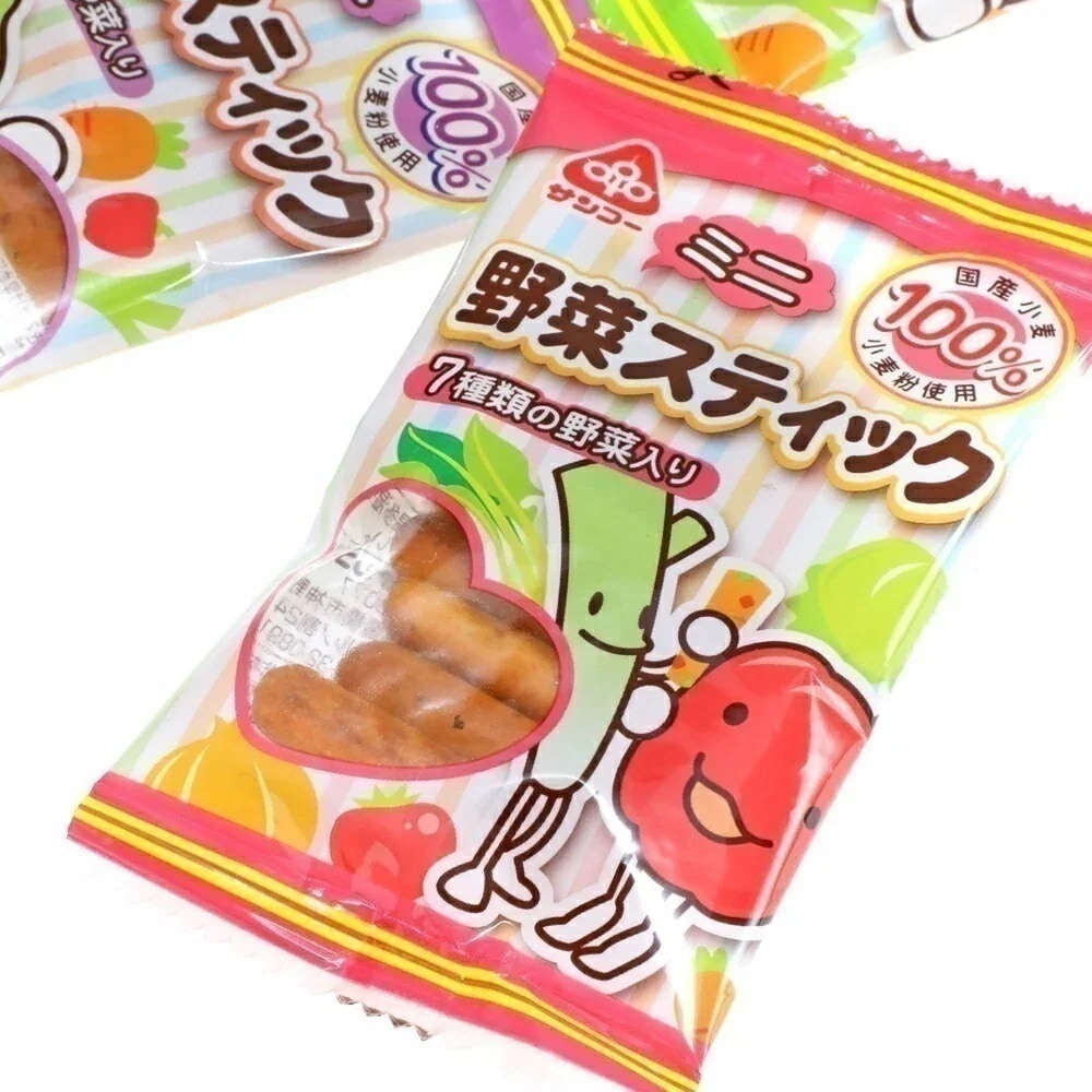 ミニ野菜スティック 10.5g5連 15個入 食品 お菓子 おやつ 国産 植物油 クッキー ビスケット 小分け