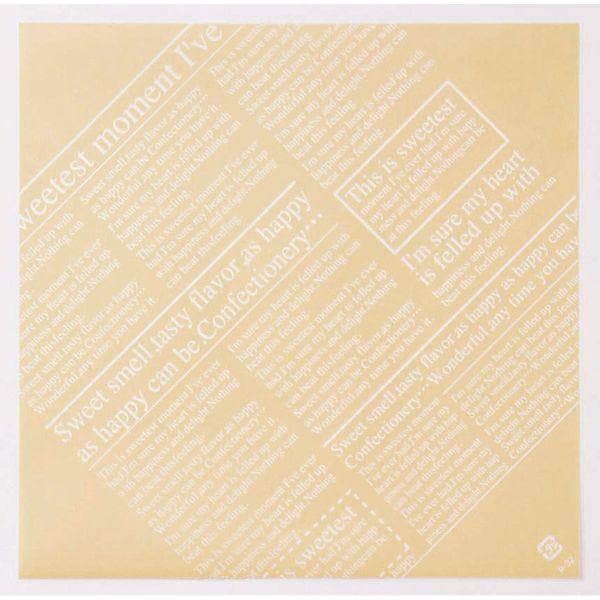 福重 R-32-1 ケーキシート 英字柄 黄土 バラ出荷 1000点