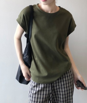 トップス デート モテアイテム Tシャツ カットソー フレンチスリーブ コットン 大人可愛い きれいめ 上品 おしゃれ かっこいい 大人可愛い ラブリー キュート ガーリー クール モード系 セクシー