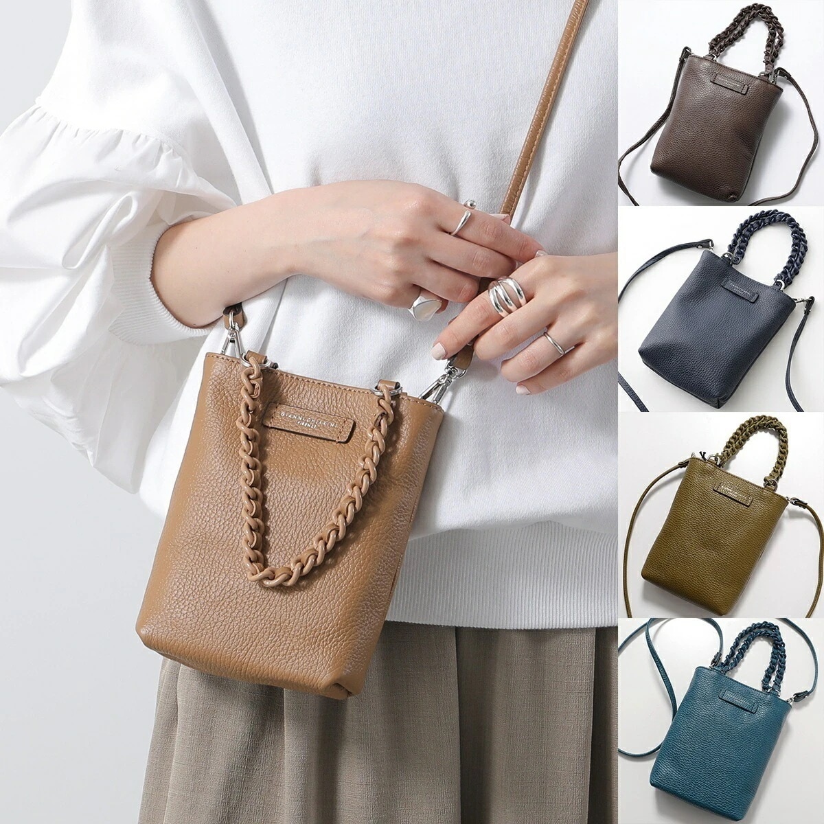 【カラー限定特価】GIANNI CHIARINI ジャンニキアリーニ ショルダーバッグ CAMILLA カミッラ BS 9590 GRN レディース レザー ハンドバッグ ポシェット