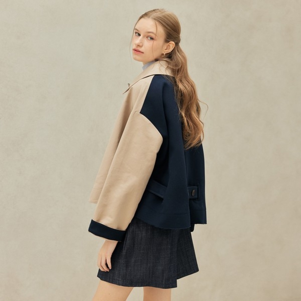 (リアーナニューヨーク) ブロックスタイリッシュショートトレンチ RSBWTC010