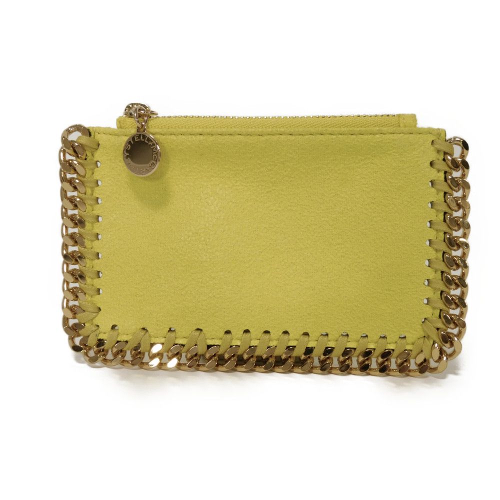 【中古】 コインケース 現行 シャギー イエロー 美品 ファラベラ ジップ カードホルダー 422364 W9355 7330