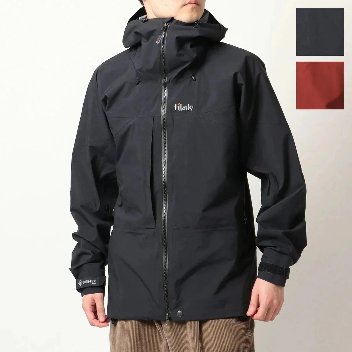 Tilak ティラック ジャケット Evolution Jacket エヴォリューション メンズ フーテッド ブルゾン ロゴ刺繍 GORE-TEX Pro 防水