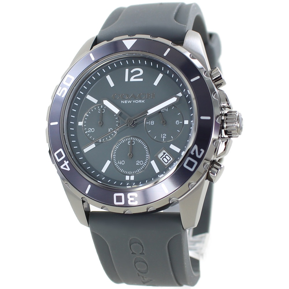 コーチ 腕時計 手表 メンズ メンズ腕時計 ケント シリコンバンド ラバー グレー シンプル 大人 男性 ブランド 時計 通勤 通学 男友達 彼氏 夫 父 上司 同僚 誕生日 お祝い ギフト 結婚祝い