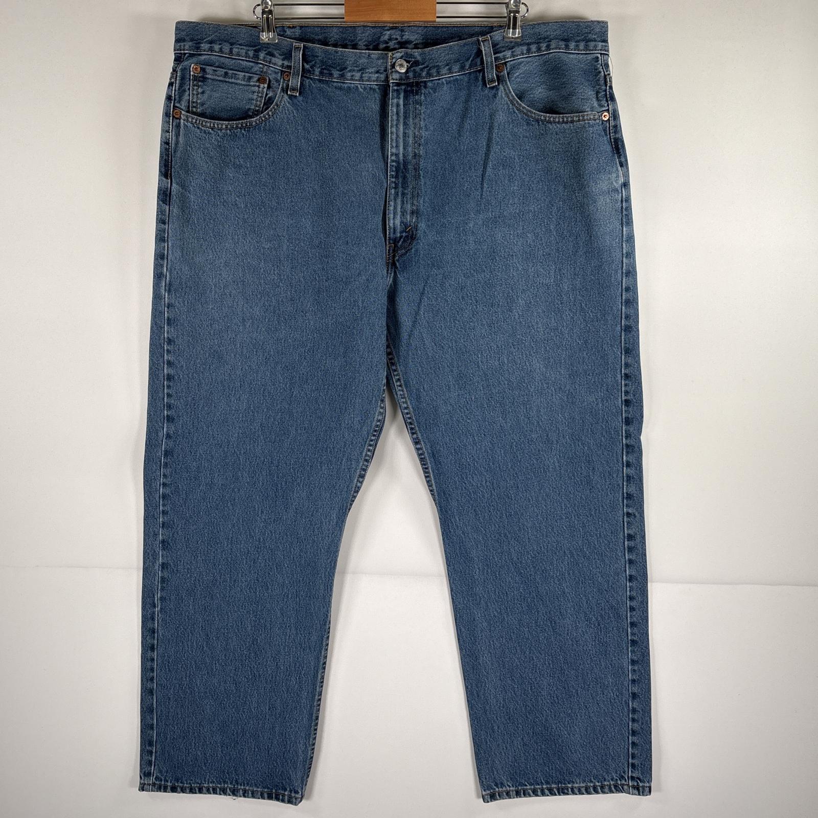 古着 デニムパンツ 505 ストレート 大きいサイズ 5ポケット ジーンズ ジーパン w46 L30 ブルー メンズ