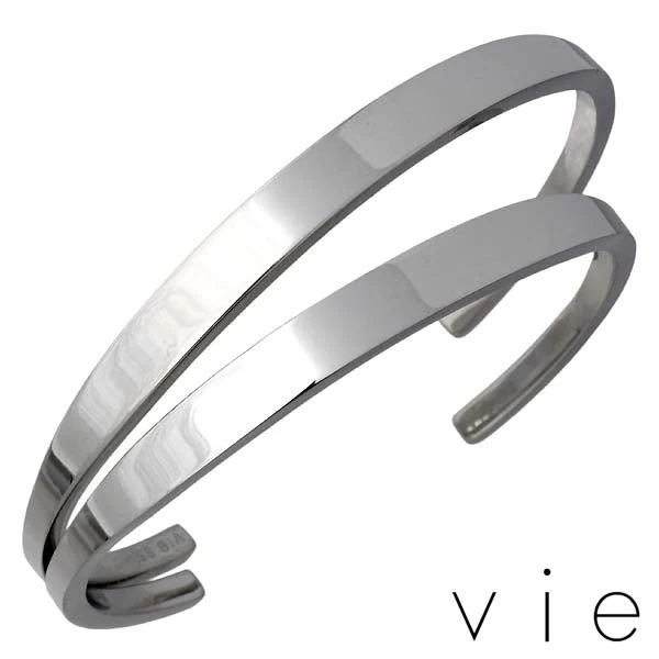 ヴィー vie ステンレス ペア バングル アクセサリー 金属金属アレルギー対応