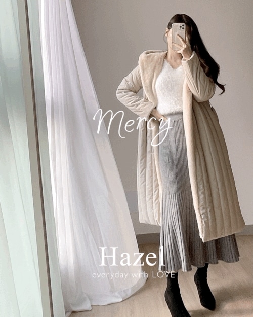 メルシー ミンク フード ロングダウン