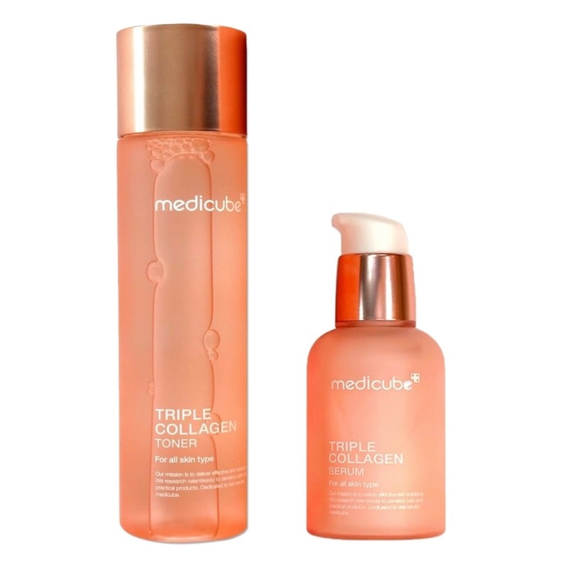 [2種企画セット]メディキューブトリプルコラーゲントナー140ml+トリプルコラーゲンセラムセット55ml 5,317円