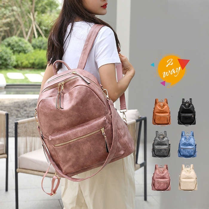 【20点セット】リュック バックパック レディース 通勤 pu レザー リュックサック 3way ハンドバッグ トートバッグ 大人 バッグ 手提げ鞄 トート リュックサック 可愛い バッグ りゅっく