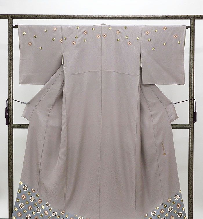 訪問着 正絹 友禅作家 千地泰弘作 身丈157cm 裄丈64.5cm 訪問着 リサイクル 中古 着物 結婚式 入学式 卒業式 b4139