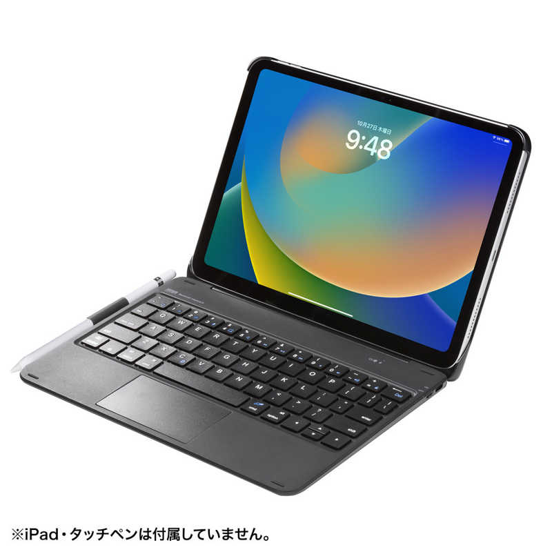 サンワサプライ　10.9インチiPad専用ケース付きキーボード タッチパッド内蔵 　SKB-BTIPAD3BK