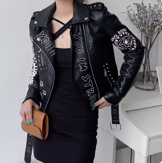 レディース ジャケット ブルゾン 上着 ライダースジャケット 長袖 襟付き ストレート バックコンシャス ファスナー ポケット ヴィンテージ カジュアル かっこいい レトロ こなれ感 メンズライク