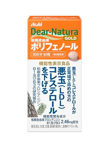 他サイト： アサヒ ディアナチュラゴールド 松樹皮由来ポリフェノールa 30日分 60粒入の商品画像