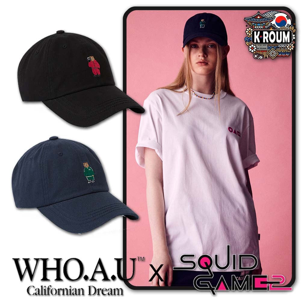 [WAU x SQUID GAME] Steve Ball Cap 2color イカゲーム スティーブ ボールキャップ 2種 / ユニセックス