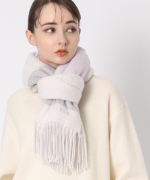 [最安値挑戦]ストール ビッグマフラー　ラメブロックチェック レディース