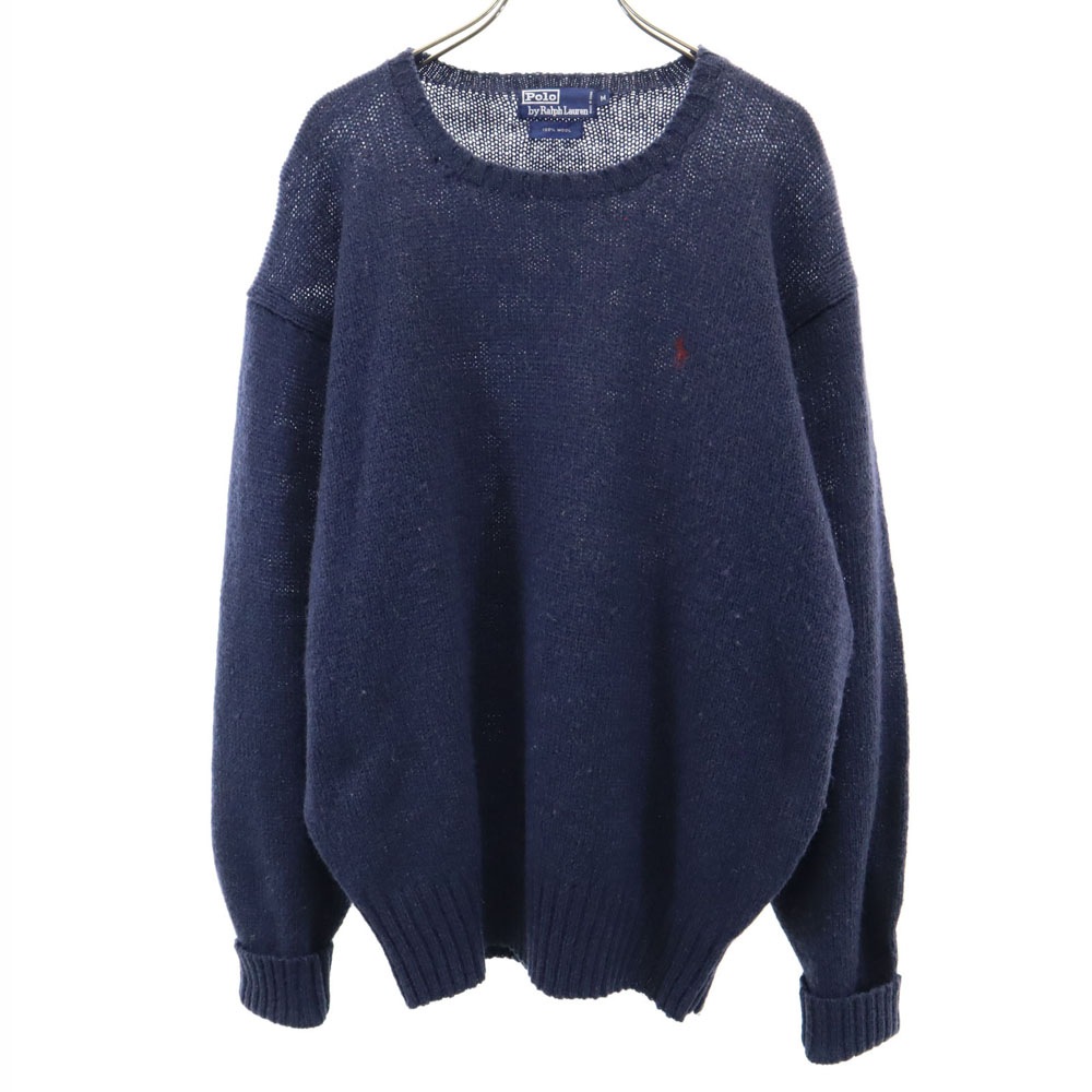 ポロバイラルフローレン ウール 長袖 セーター M ネイビー Polo by Ralph Lauren ニット メンズ