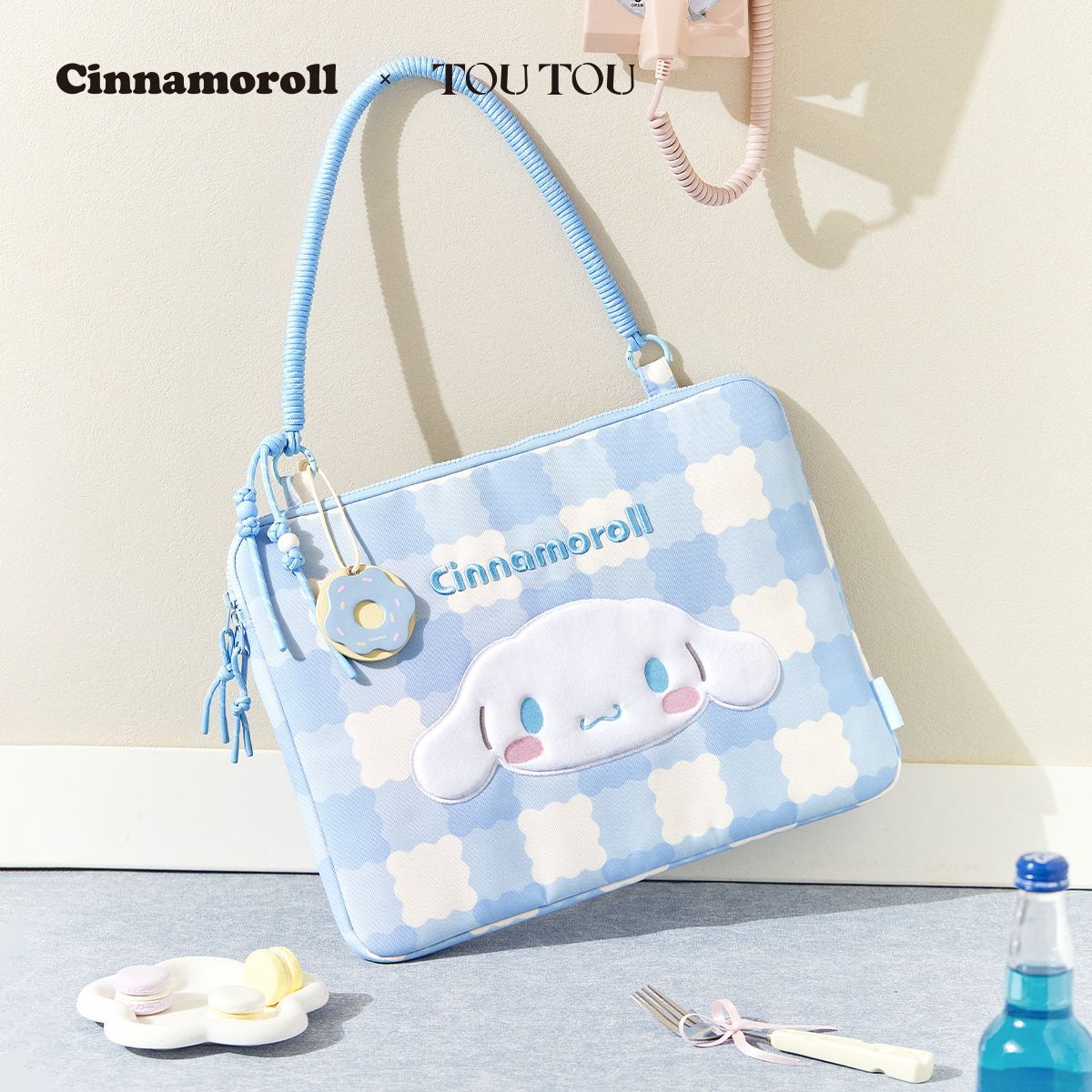 [新商品] TOUTOUx cinnaつるロール玉桂犬パソコンバッグオリジナル小众可爱い漫画ハンドバッグ