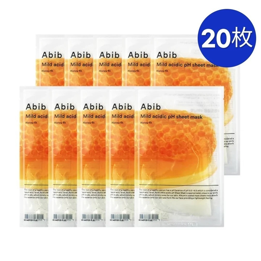 Abib 弱酸性pHシートマスクパック ハニーフィット, 20枚