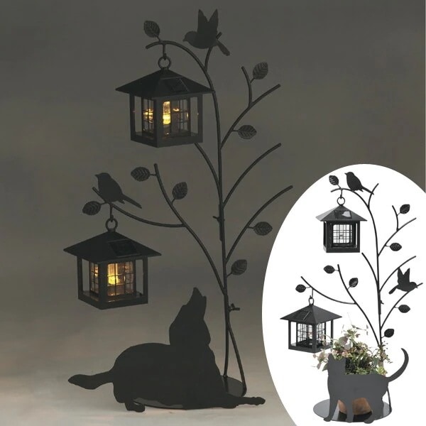 シルエットソーラー Tree＆Dog Tree＆Cat 2灯