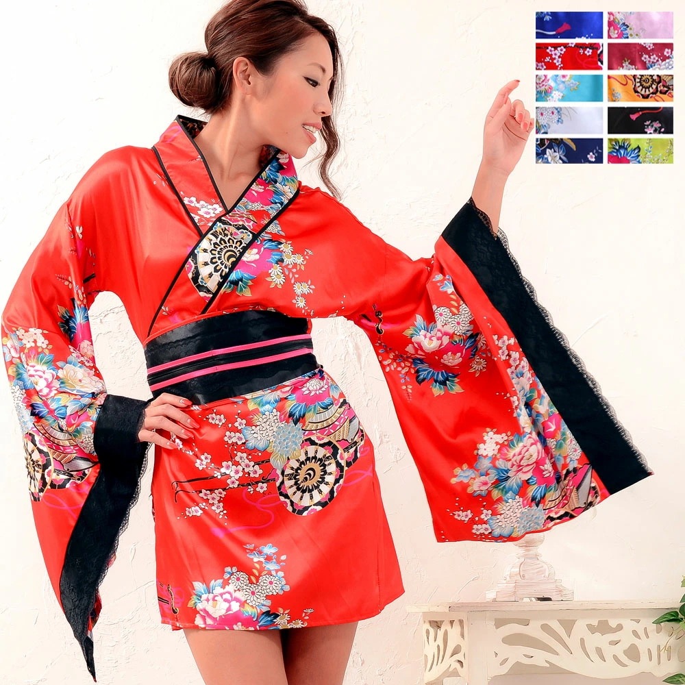 和柄ミニ着物ドレス 和柄 衣装 ダンス よさこい 花魁 コスプレ キャバドレス