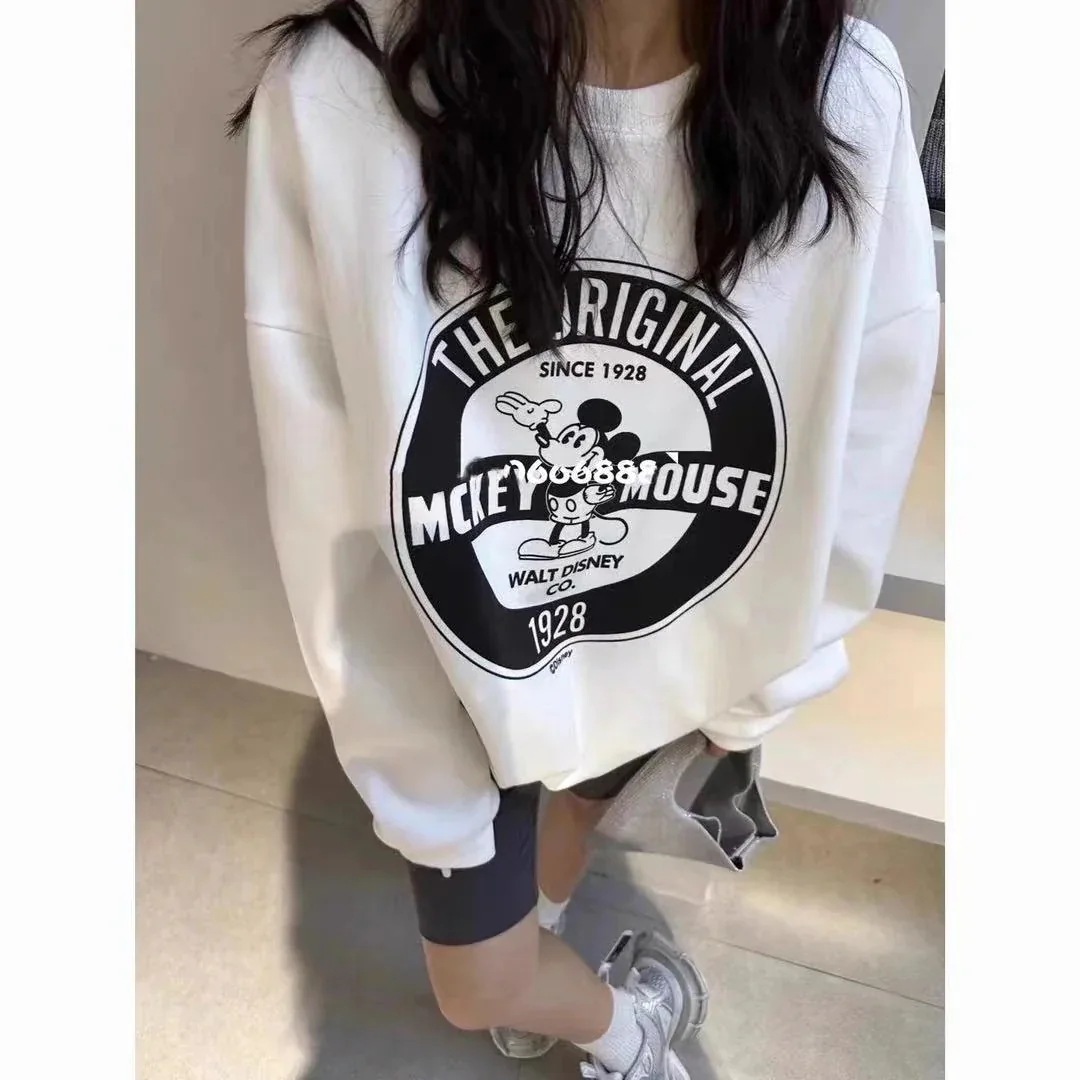 【1 つ購入すると 1 つ無料】トレーナー レディース ディズニー ミッキー パーカー スウェット 長袖 カジュアル ルームウェア 秋冬 プルオーバー トップス 韓 ファッション 大きいサイズ 福袋