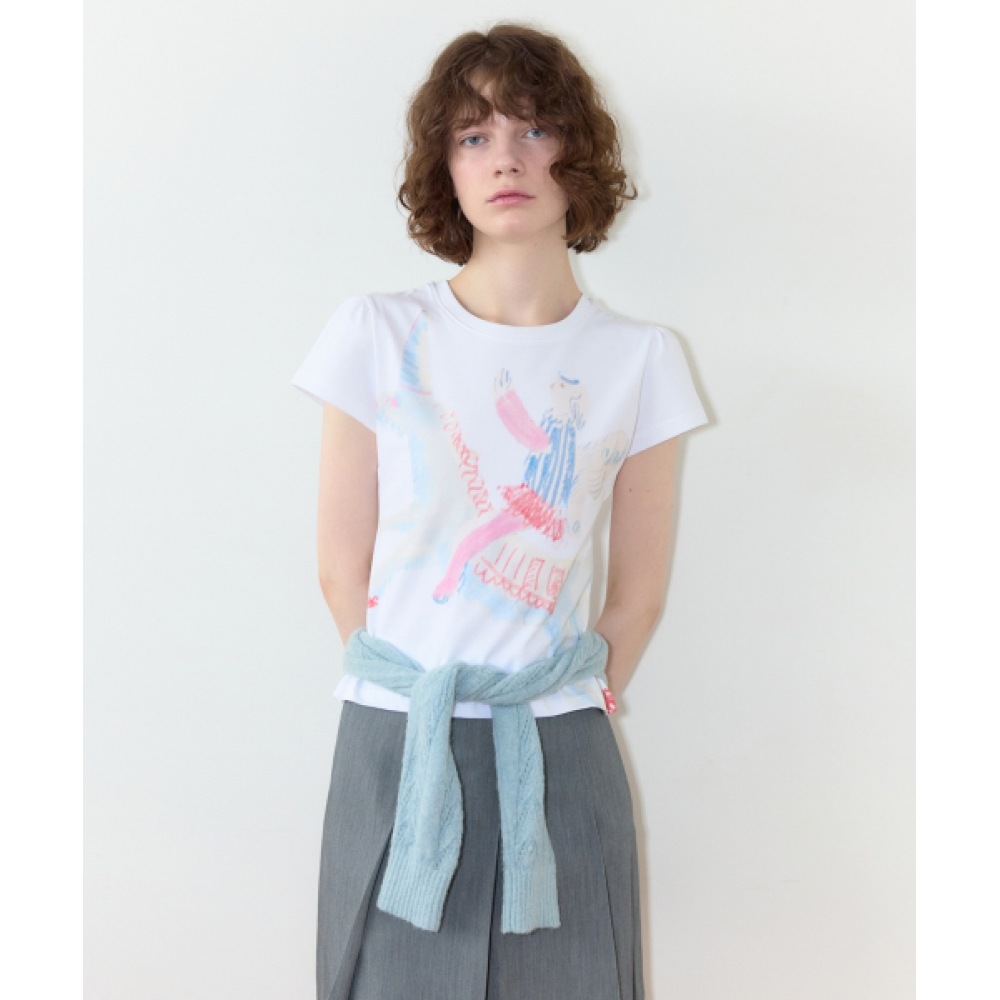 SINOON ビッグユニコーンパフTシャツ (ブルー)