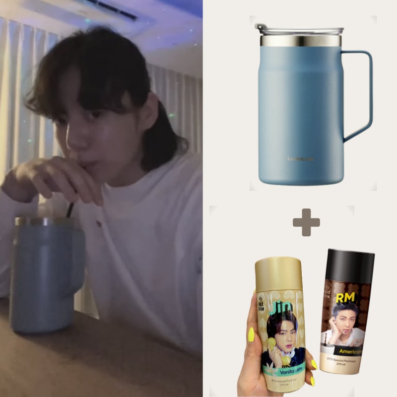【当日出荷】 BTSジョングク愛用 タンブラーマグカップ & BTS コーヒーセットKPOP グッズ