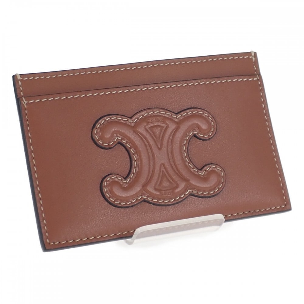 カードホルダー 10B703EMJ.04LU カードケース ラムスキン タン レディース【Sランク】